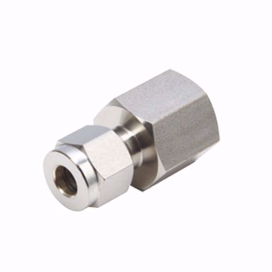 Picture of Stainless Steel  Nanopure Tube Fitting, Female Connector, 1/4 in. Tube OD x 1/2 in. Female NPT