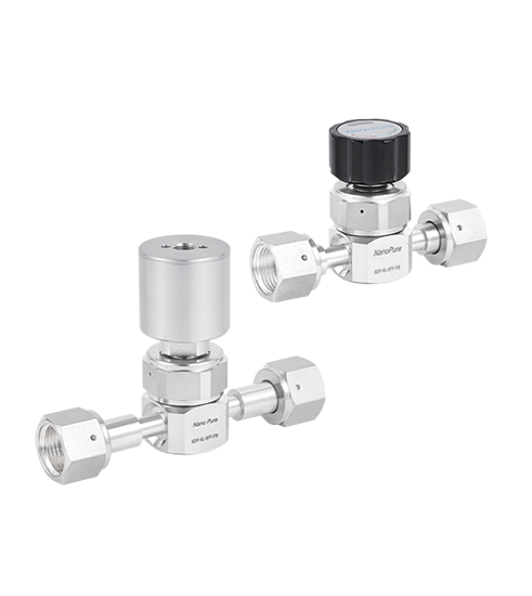 Picture of UHP Straight-through SDF series Diaphragm Valve